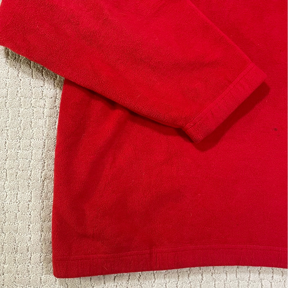 Tommy Hilfiger Men’s Quarter Zip RED Fleece Pullover Lg - Picture 8 of 8